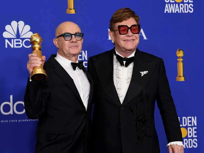 Elton John has won the best original song award twice in his career.