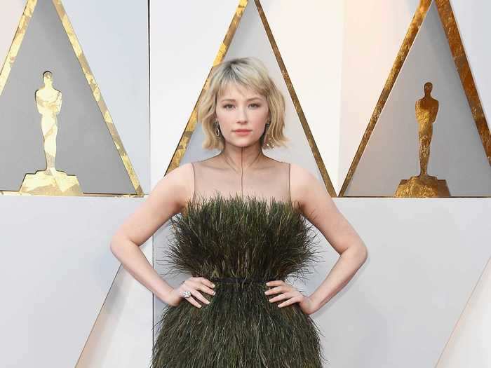 2018: Actress Haley Bennett chose a gown that prominently featured a large patch of grass.