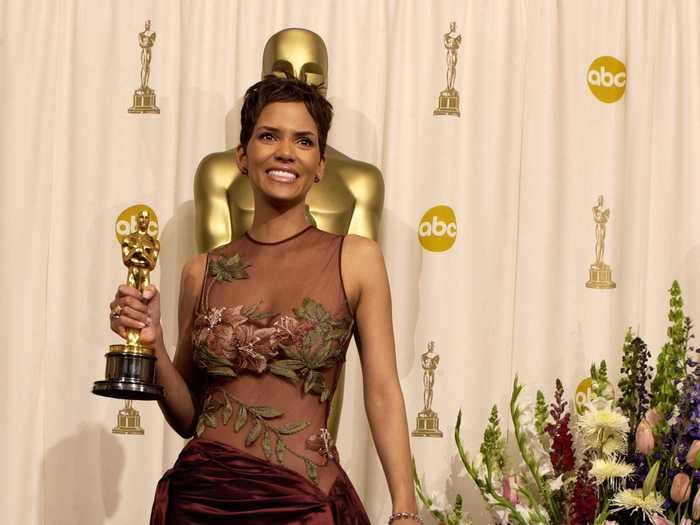 2002: When accepting her Academy Award, Halle Berry showed off one of the most iconic and most daring Oscars dresses in history.