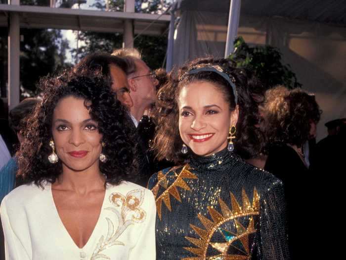 1991: Debbie Allen wore an iridescent rainbow skirt with a fully beaded top featuring multiple suns.