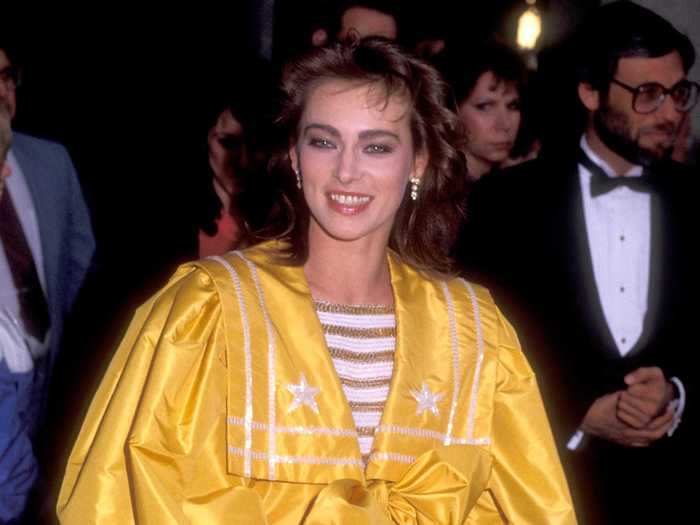 1984: Joanna Pacula turned heads with a daring yellow bomber jacket.