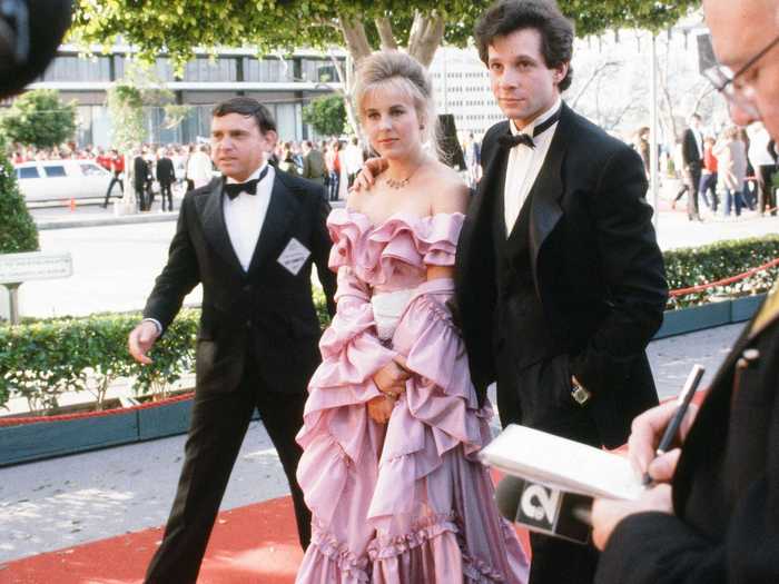 1983: Genie Francis stood out on the red carpet in this ruffled look.