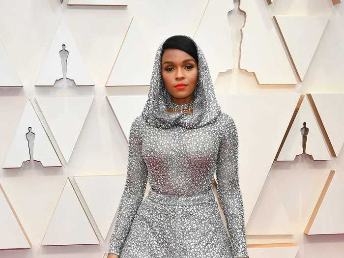 Janelle Monáe channeled Grace Jones at the 2020 Oscars.