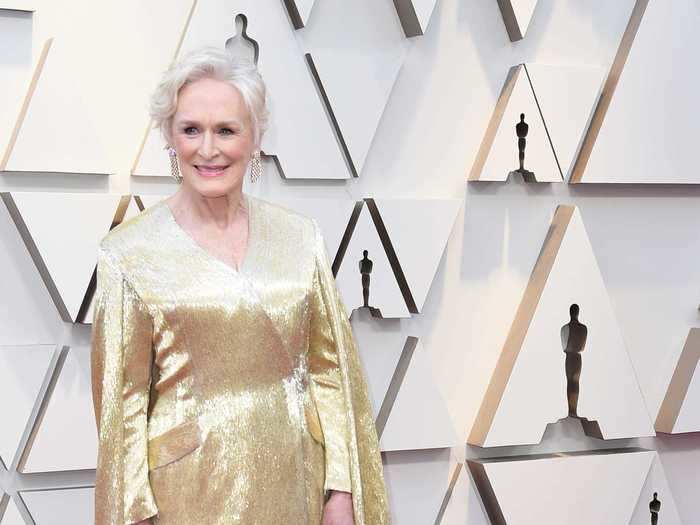 Glenn Close continued the cape trend as she hit the carpet in 2019.