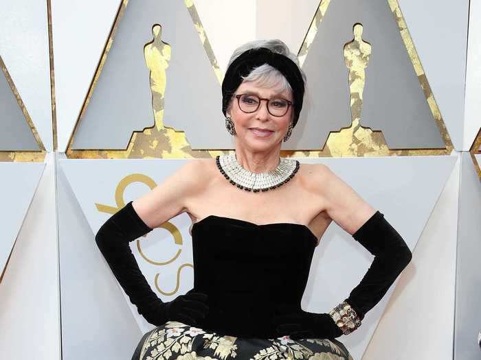 Rita Moreno recycled the same dress she had on at the 1962 Oscars in 2018.