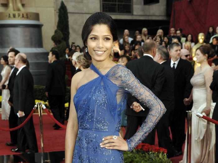 Freida Pinto turned heads in a blue gown by John Galliano in 2009.