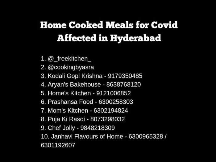 Home cooked meals in Hyderabad