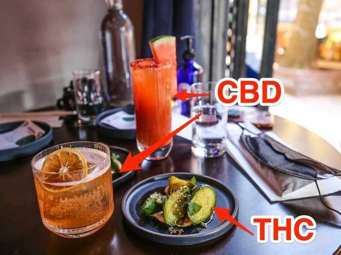 The menu consisted of THC-infused foods and CBD-infused cocktails.