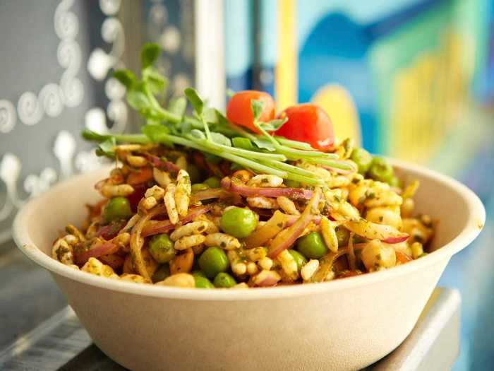 Give your salad a surprising crunch by adding some puffed rice into the mix.