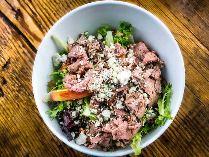 Steak and blue cheese make for a great salad combination.