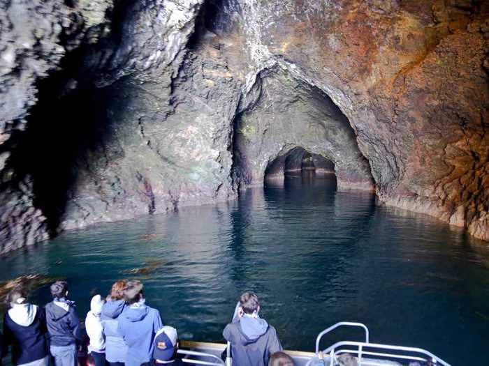 The islands are home to natural wonders, like a massive sea canyon that looks like it