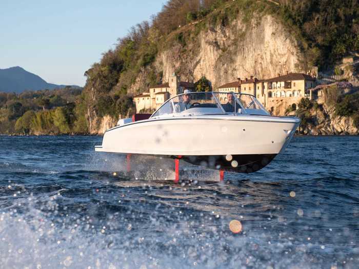 Candela says the boat can travel for 50 nautical miles at its cruising speed of 22 knots, which it says is about three times longer than the best electric boats on the market.