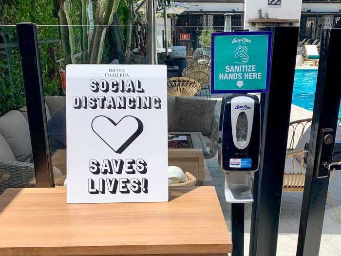 There was also a steady supply of hand sanitizers near commonly touched surfaces, including one inside the elevator, and one by the hotel