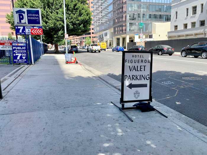 After an hour of navigating the streets of downtown, I finally found the valet parking lot that was pre-reserved ahead of my arrival.