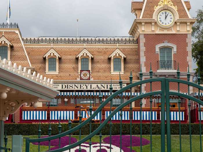 As I continued my walk through Downtown Disney, I spotted the gates of Disneyland and California Adventure. But as expected, everything was closed off to the public, and I could only catch glimpses of the theme parks inside.