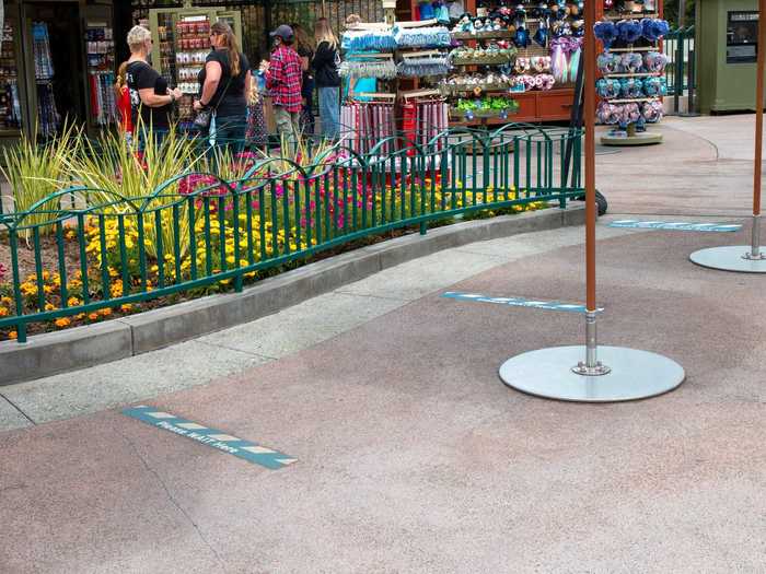 However, the long line of social distancing markers outside the store made me wonder just how crowded Downtown Disney can be on the weekend or more popular times.