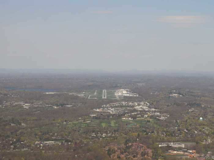 Westchester County Airport quickly came into view and the aircraft guided itself to land.