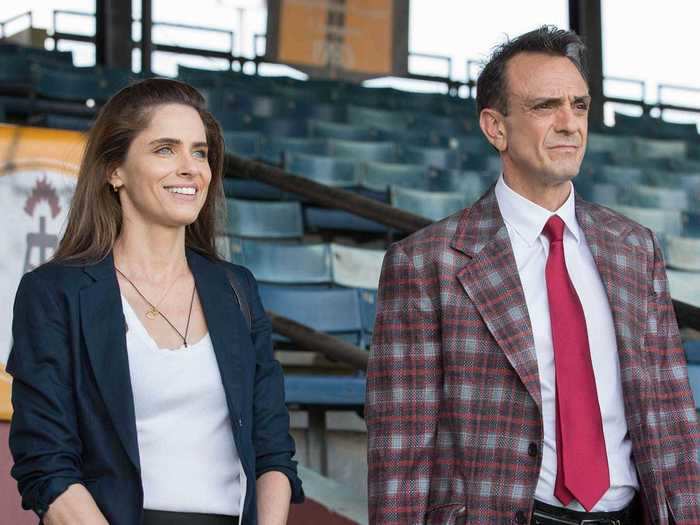 "Brockmire" stars Hank Azaria as Jim Brockmire, an alcoholic, drug-using baseball announcer who returns to his hometown after an embarrassing on-air incident.