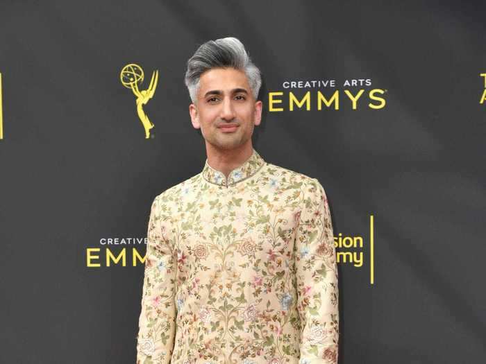 Stylist and "Queer Eye" host Tan France wore a stunning, intricate ensemble to the 2019 Creative Arts Emmys.