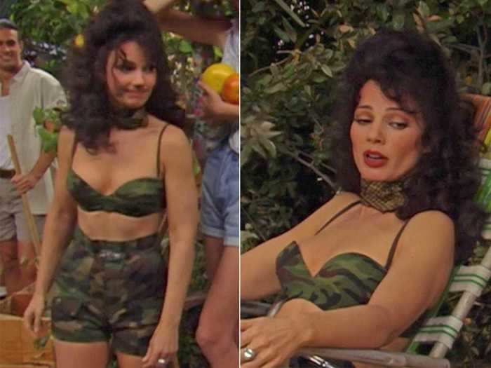 She even wore a camouflage-printed bikini on one episode.