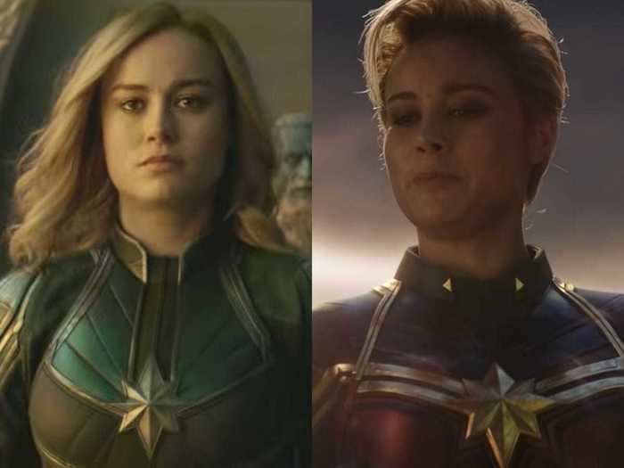 Carol Danvers made her debut in "Captain Marvel" and went through a huge transformation before "Endgame."