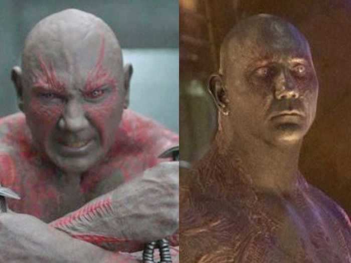 Drax the Destroyer joined the Guardians in their first movie.