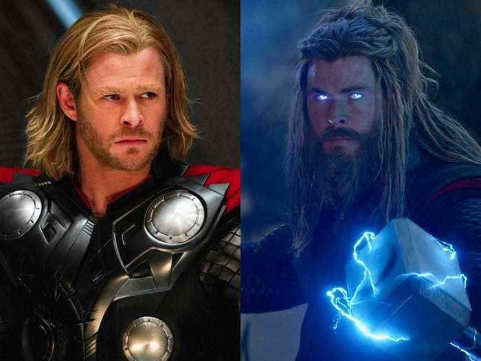 Thor went through several physical transformations throughout the films.