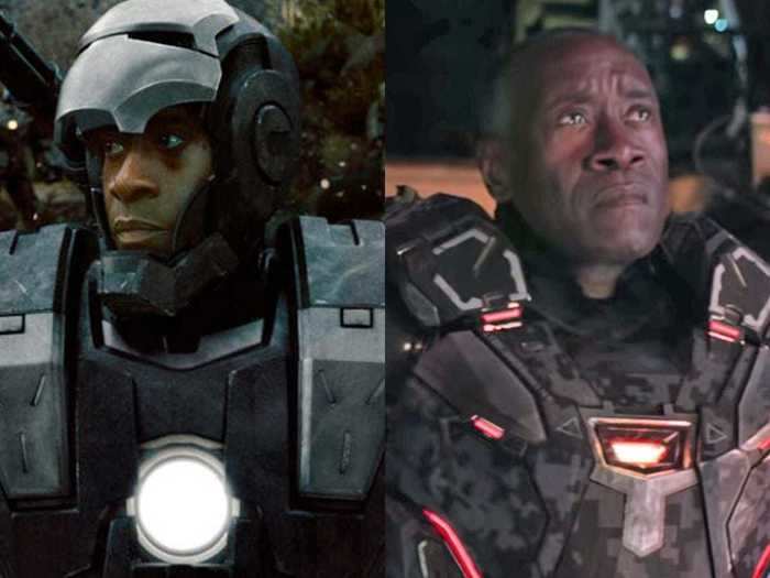 James "Rhodey" Rhodes transformed into War Machine throughout the MCU films.