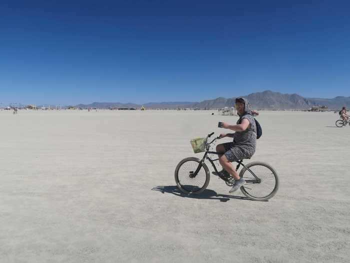 Biking is the main mode of transportation in Black Rock City.