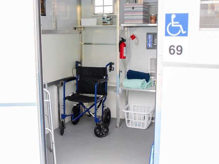 The tiny homes either come with one or two beds, and some of the single-bed units have enough space to accommodate a wheelchair.