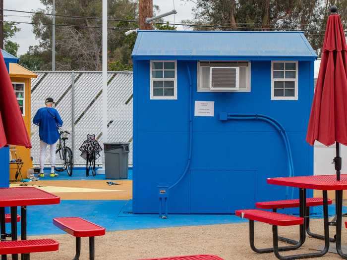 The first tiny home village on Chandler Blvd. (pictured below), opened in February as a "test case" for Los Angeles, Rowan Vansleve, CFO of Hope of the Valley Rescue Mission, told Insider.