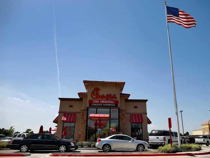 The chain stands out from the drive-thru crowd in large part thanks to its workers with iPads who take orders from cars even before they reach the window. At Chick-fil-A, ordering and delivery are "zones," not set locations.