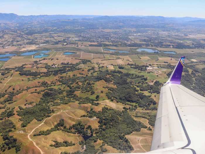 California Wine Country soon came into view as we gradually descended into Santa Rosa