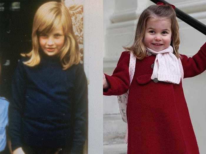 Charlotte seems to have inherited many features from her grandmother Princess Diana.