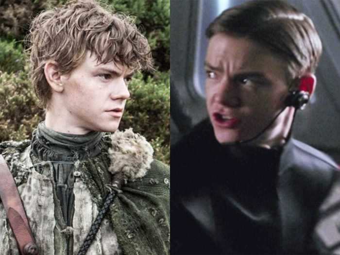Thomas Brodie-Sangster played Jojen Reed on "Game of Thrones" and made a cameo in "The Force Awakens" as Petty Officer Thanisson.