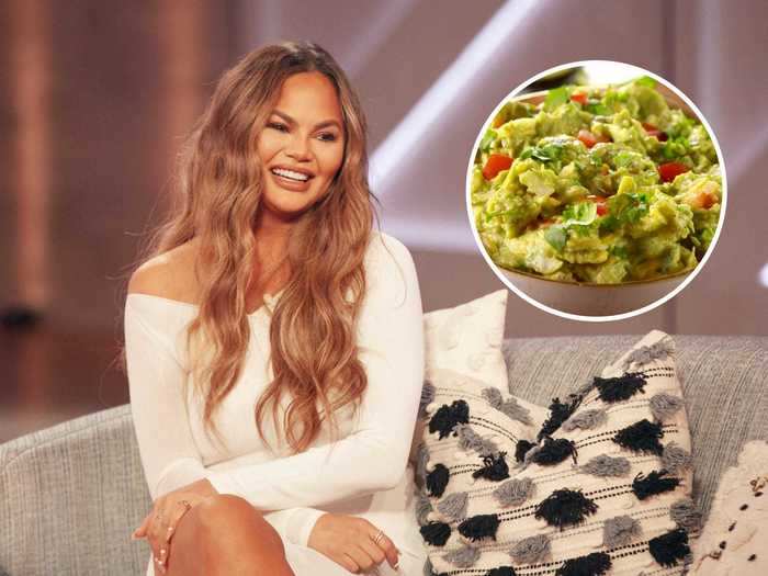 Chrissy Teigen adds cheese to her guacamole.