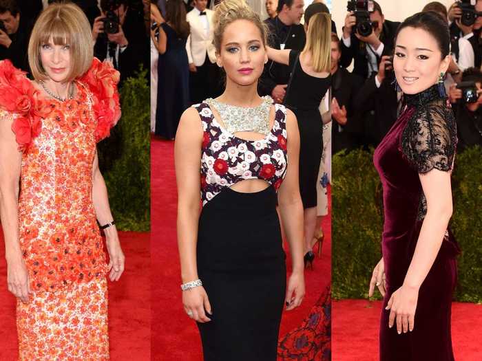 Wintour brought in Jennifer Lawrence and Gong Li for the 2015 Met Gala.