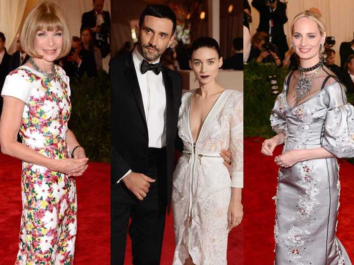 In 2013, Rooney Mara, Vogue editor Lauren Santo Domingo, Givenchy creative director Riccardo Tisci, and Wintour co-chaired the Met Gala.