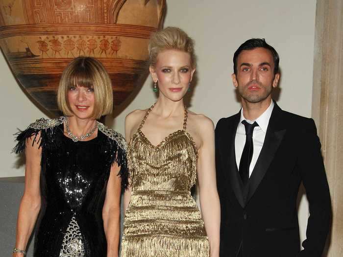 The 2007 Met Gala was led by Wintour, Cate Blanchett, and Nicolas Ghesquière, then the creative director of Balenciaga.