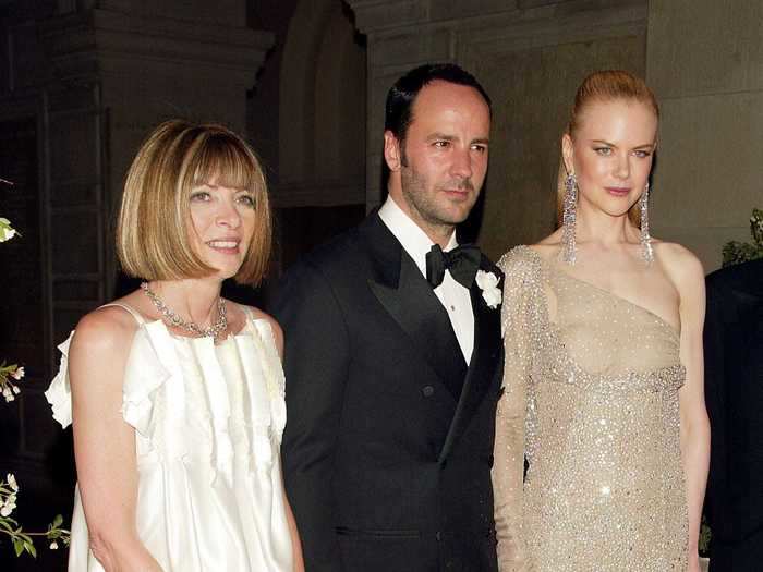 Wintour was joined by designer and director Tom Ford and Nicole Kidman in 2003.