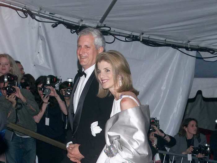 As the 2001 Met Gala was centered around her mother, Caroline Kennedy and her husband, Edwin A. Schlossberg, were honorary chairs.