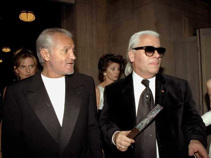 Legendary designers Gianni Versace and Karl Lagerfeld were honorary chairs in 1995.