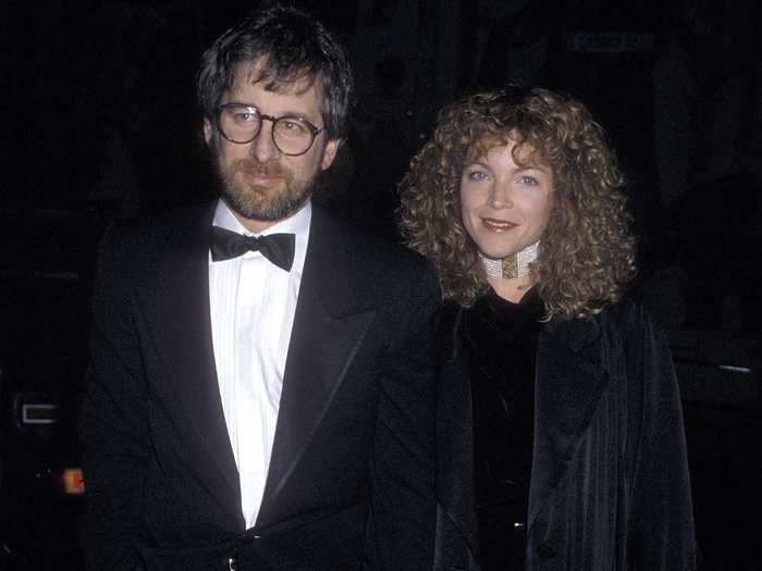 Steven Spielberg and Amy Irving split after four years of marriage.