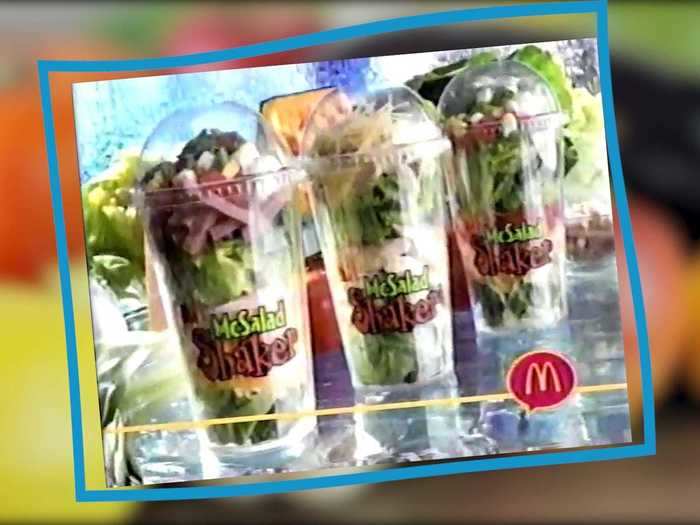 Another fleeting, mainly-meatless menu item was the McSalad Shaker - the line of salads made its menu debut in 2000.