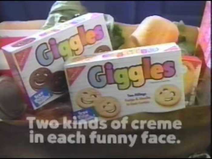  Nabisco Giggles cookies could easily come back today re-branded as emoji cookies. 