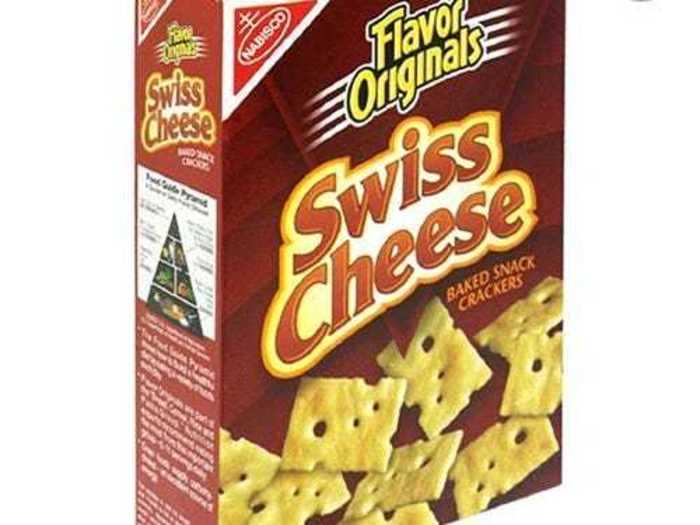 Nabisco Swiss Cheese Crackers had the look of Swiss cheese, but didn