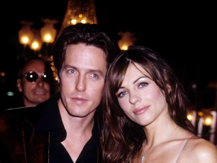 Hugh Grant and Elizabeth Hurley were together for 13 years before splitting in 2000.