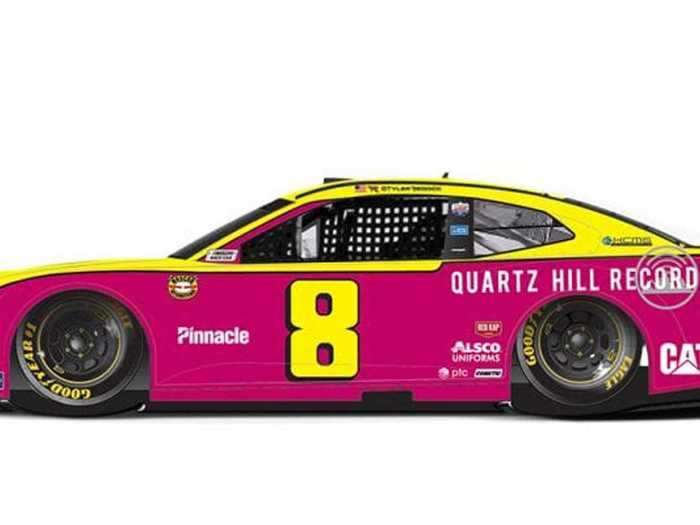 Tyler Reddick will drive the No. 8 Quartz Hill Records Chevrolet.