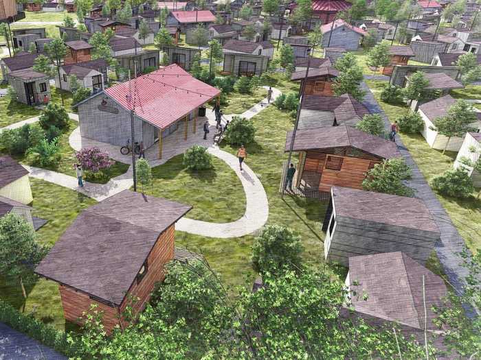 The village will have between 400 to 500 homes with kitchens and bathrooms. The homes will then about 400 square-feet, ABC 4 reported, much bigger than Los Angeles