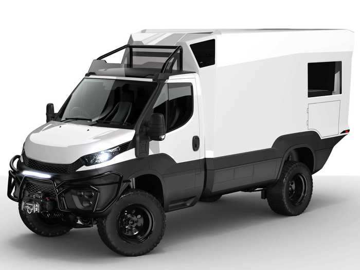 The exterior is also lined with amenities like a roof and rear rack and underbelly protection.